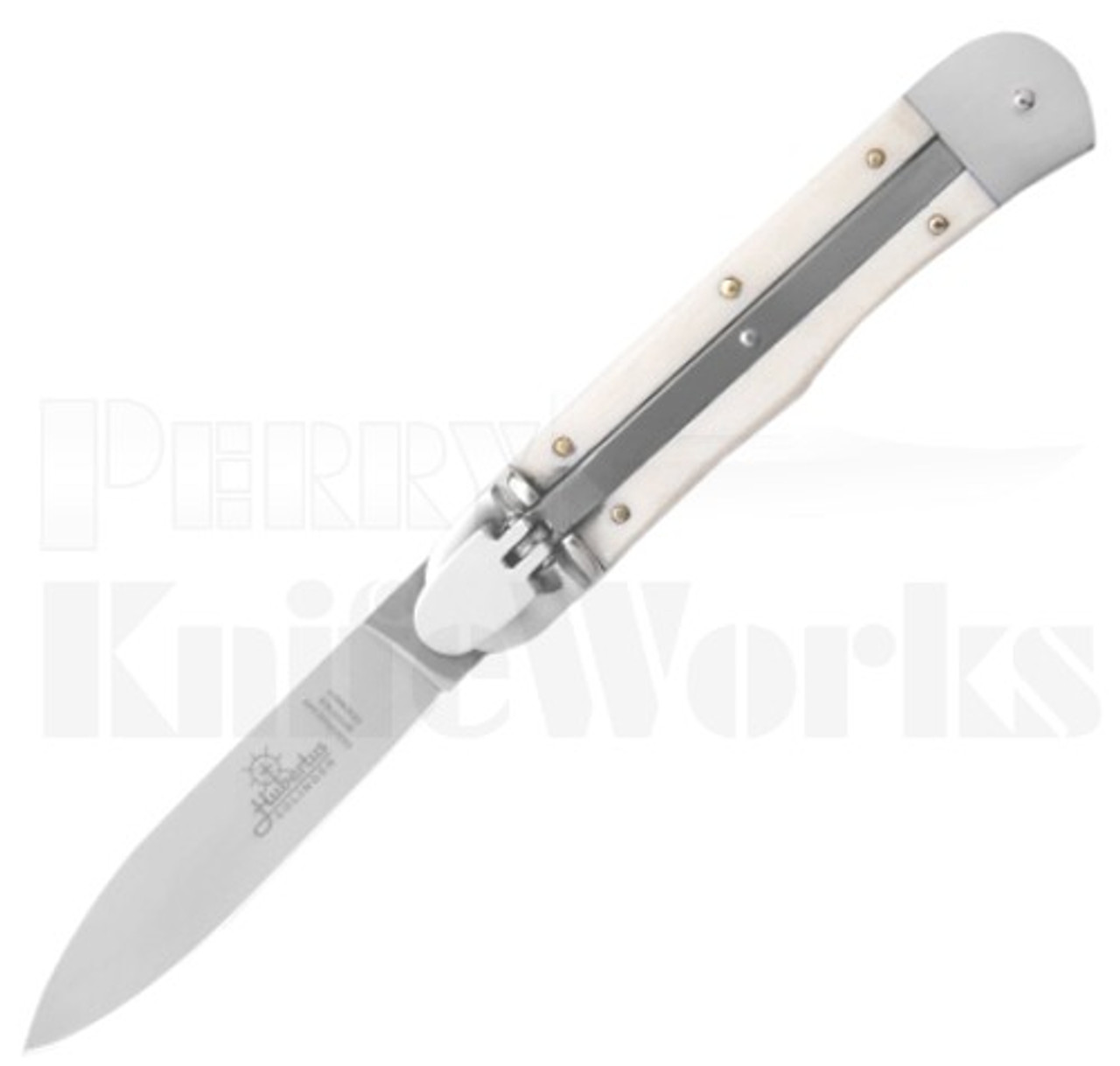 Hubertus Springer 7.75" Automatic Knife White Bone l For Sale