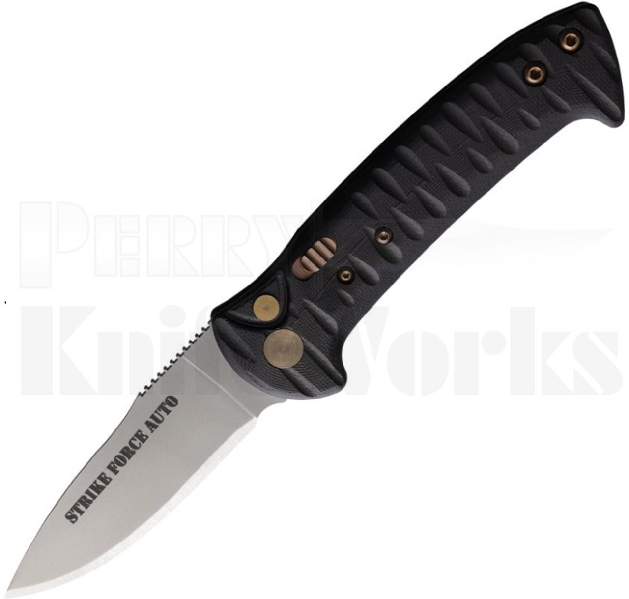 Knives of Alaska Strike Force Automatic Knife Black l Bead Blast l For Sale