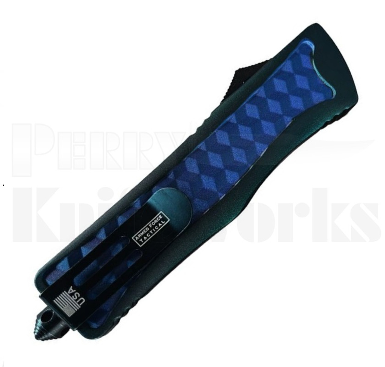 Armed Force Tactical Cubert OTF Automatic Knife Blue l Black Dagger