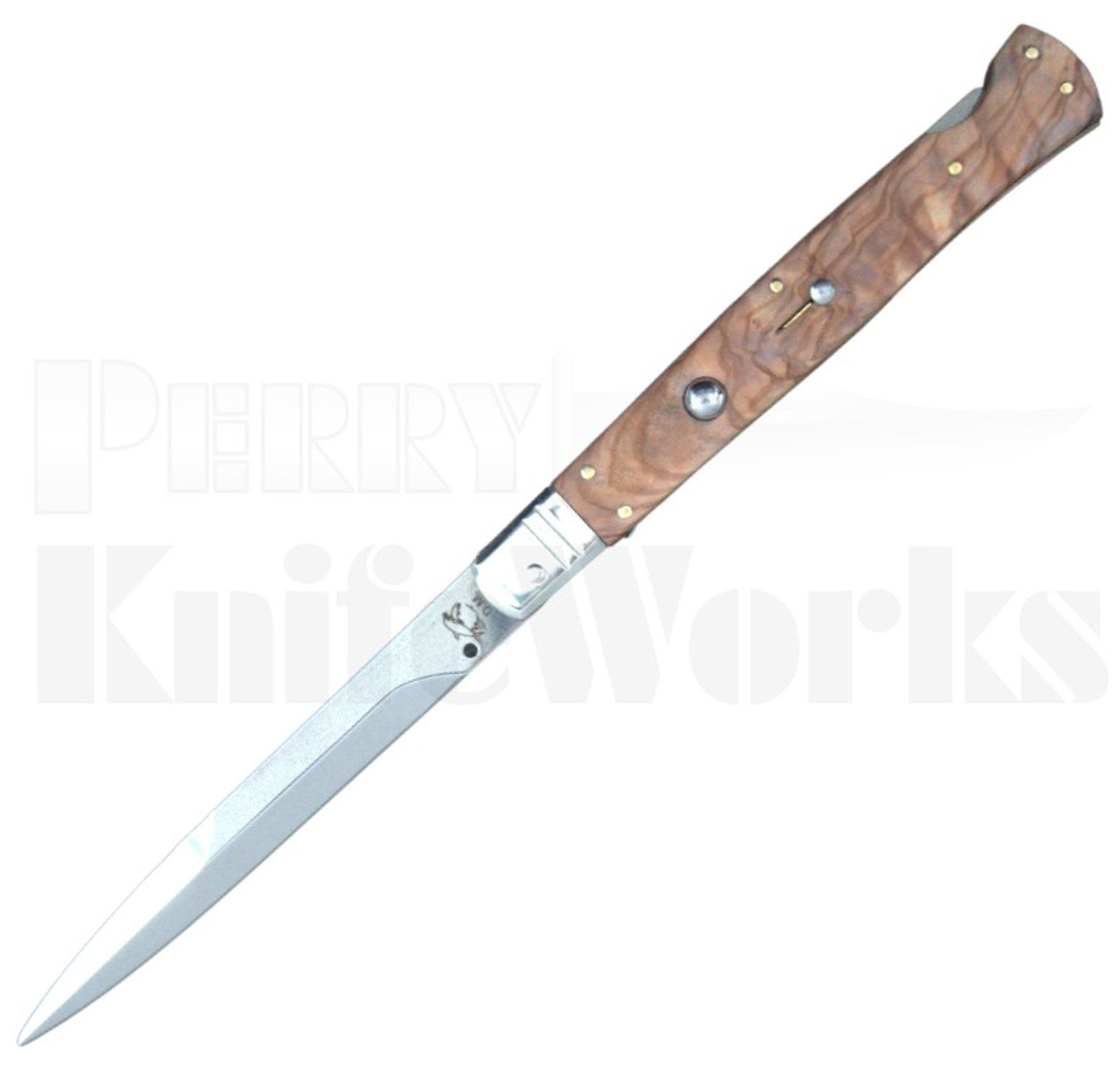 Dolphins Maniago Shark Italian Stiletto Knife Briarwood l For Sale