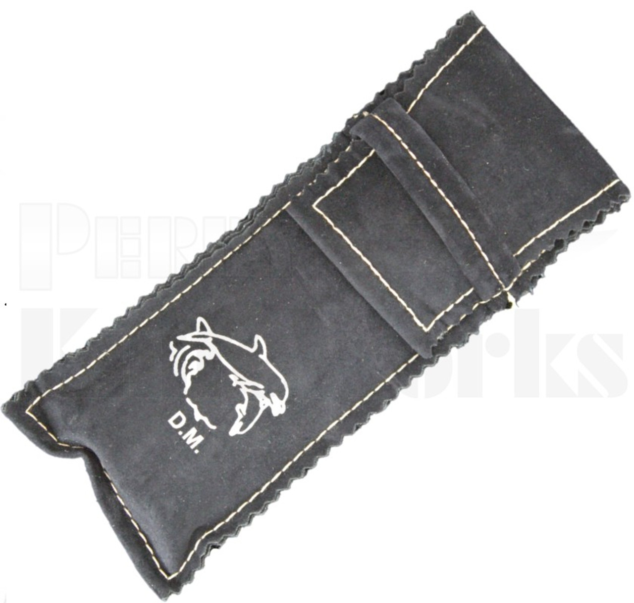 Dolphins Maniago Shark Italian Stiletto Knife Briarwood l Pouch