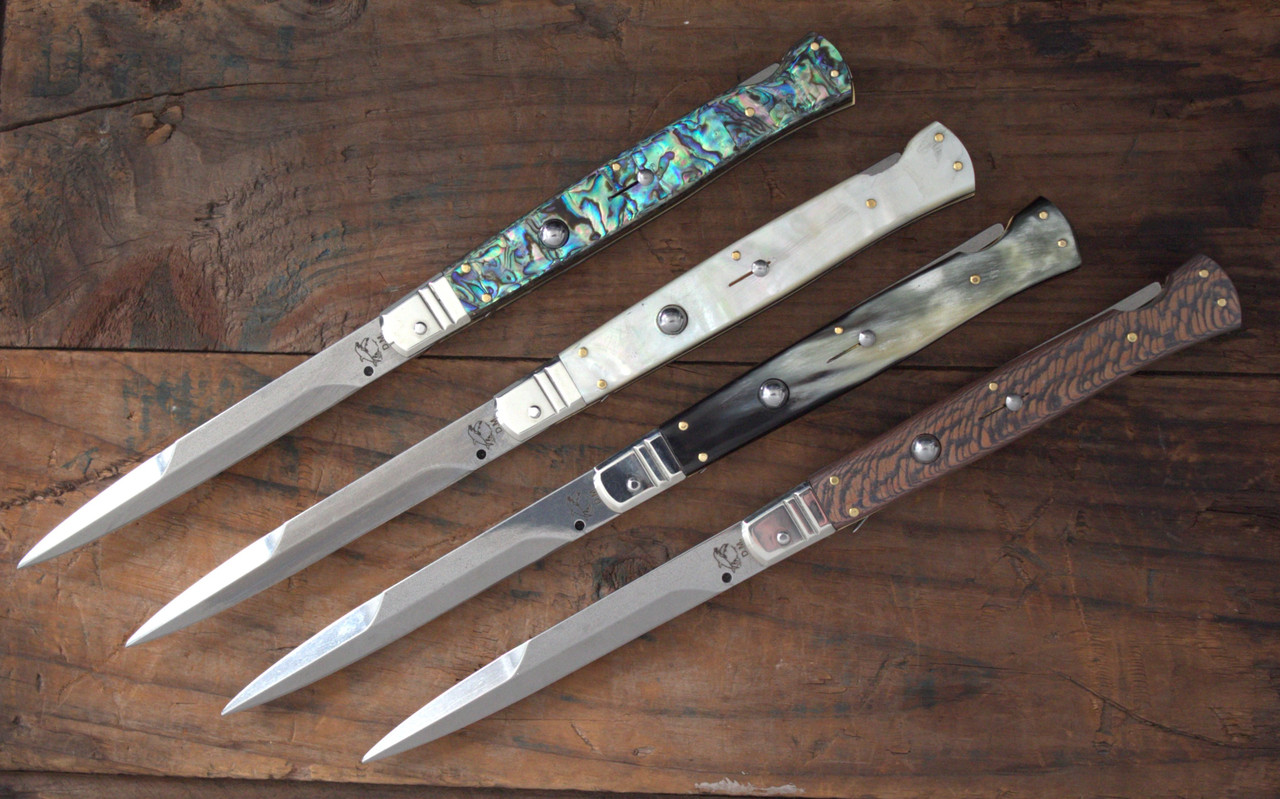 Dolphins Maniago Shark Italian Stiletto Knife Brazilian Horn