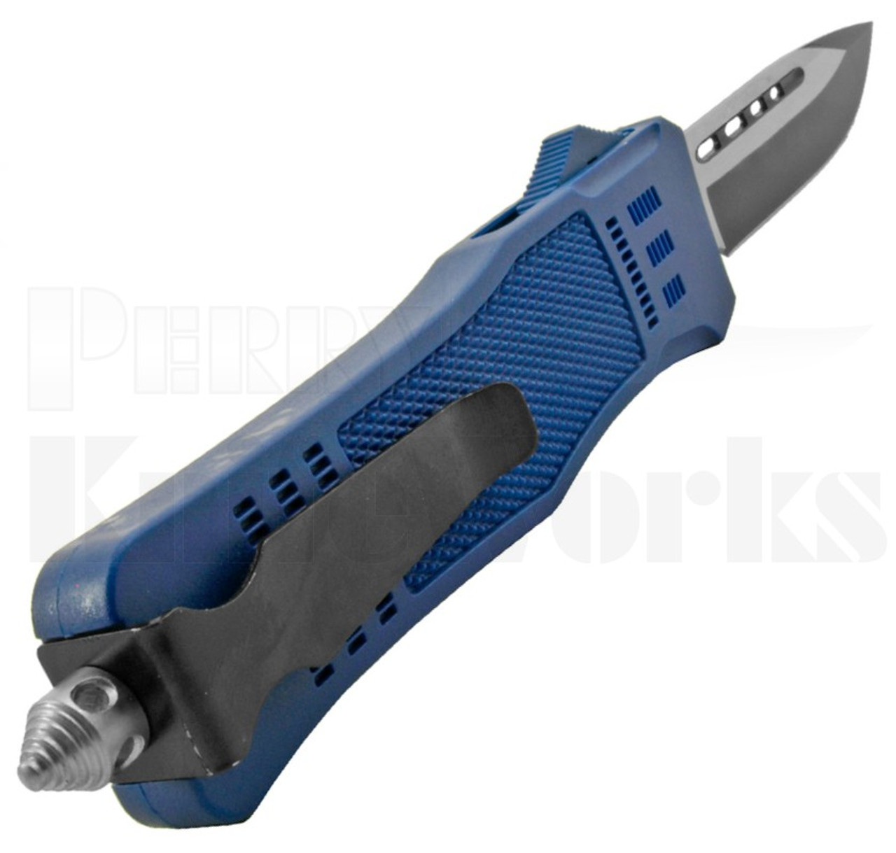 Delta Force OTF Automatic Knife Blue ABS l 2-Tone Clip Point