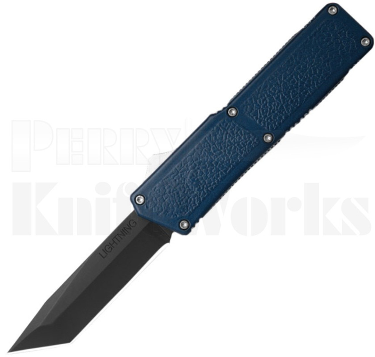 Lightning Blue OTF Automatic Knife Black Tanto l For Sale