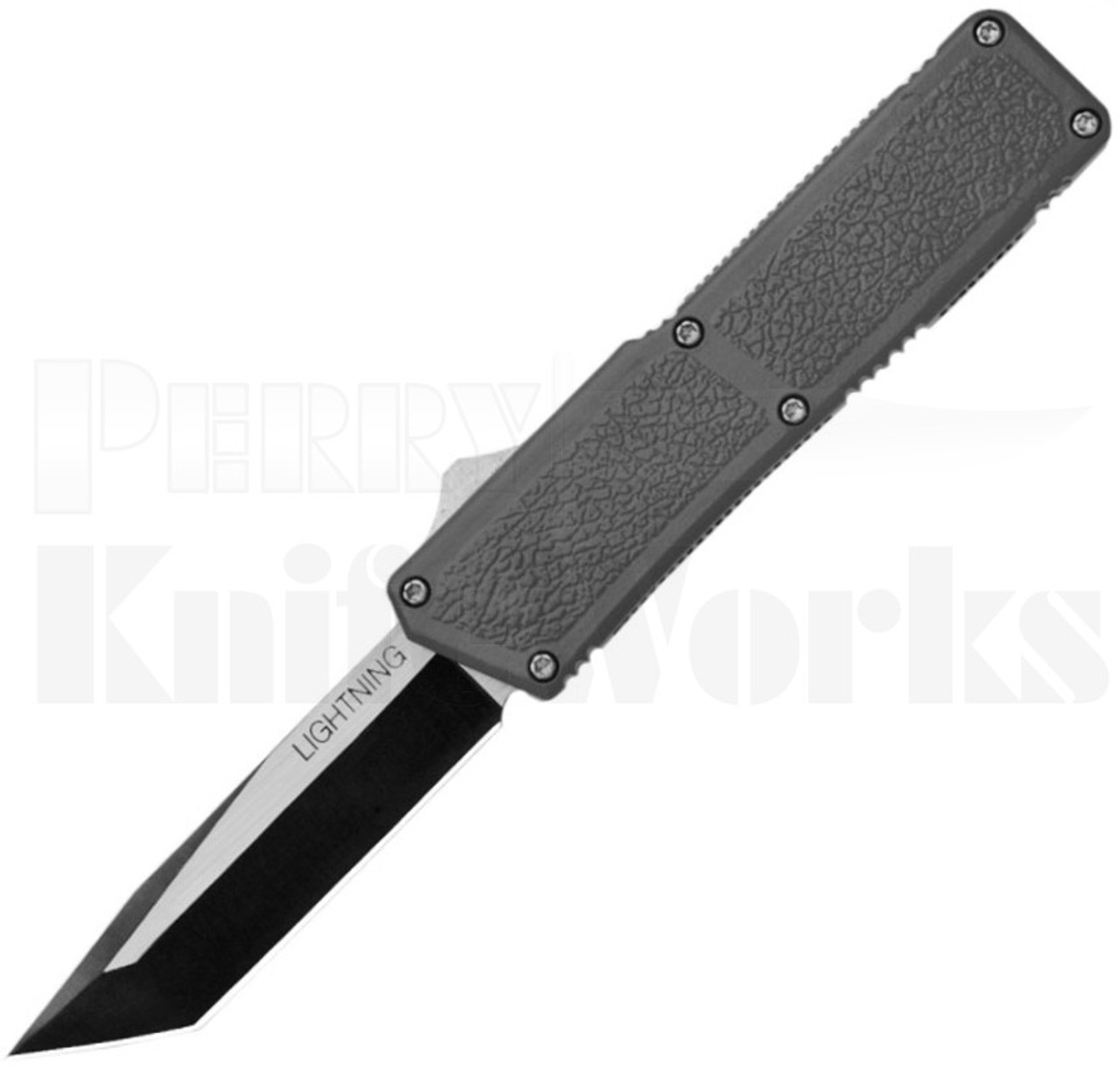 Lightning Gray D/A Tanto OTF Automatic Knife Two-Tone l For Sale