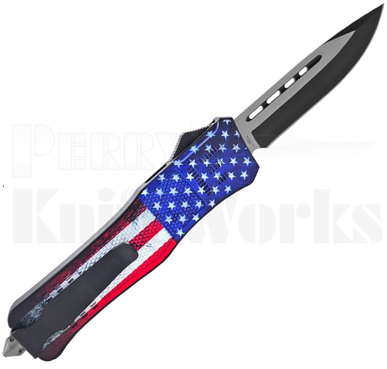 Delta Force OTF Automatic Knife US-Flag ABS l 2-Tone Clip Point