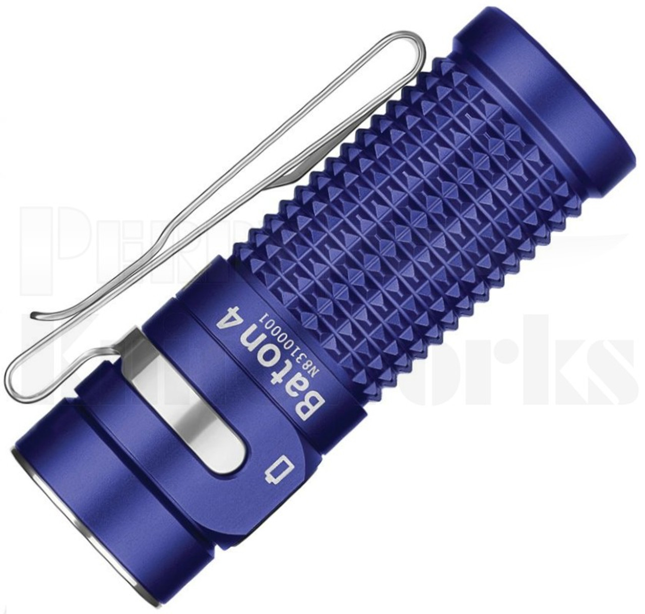 Olight Baton 4 Rechargeable LED Flashlight Regal Blue l Pocket Clip