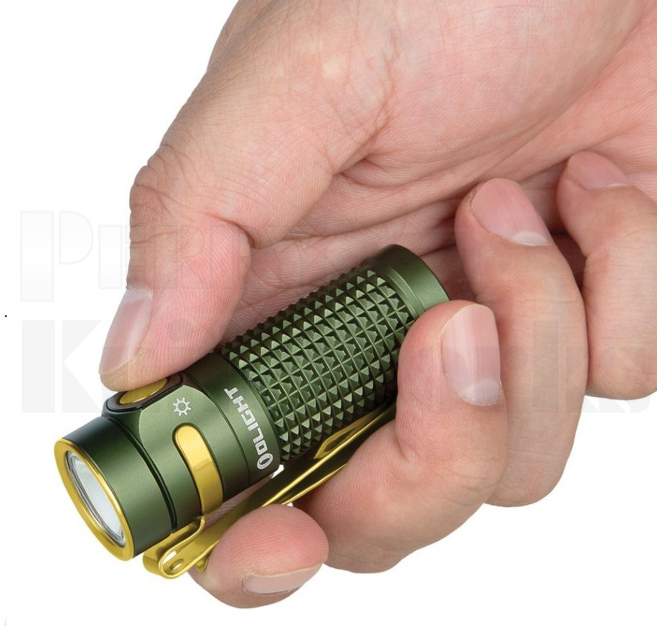 Olight Baton 4 Rechargeable LED Flashlight OD-Green l In Hand