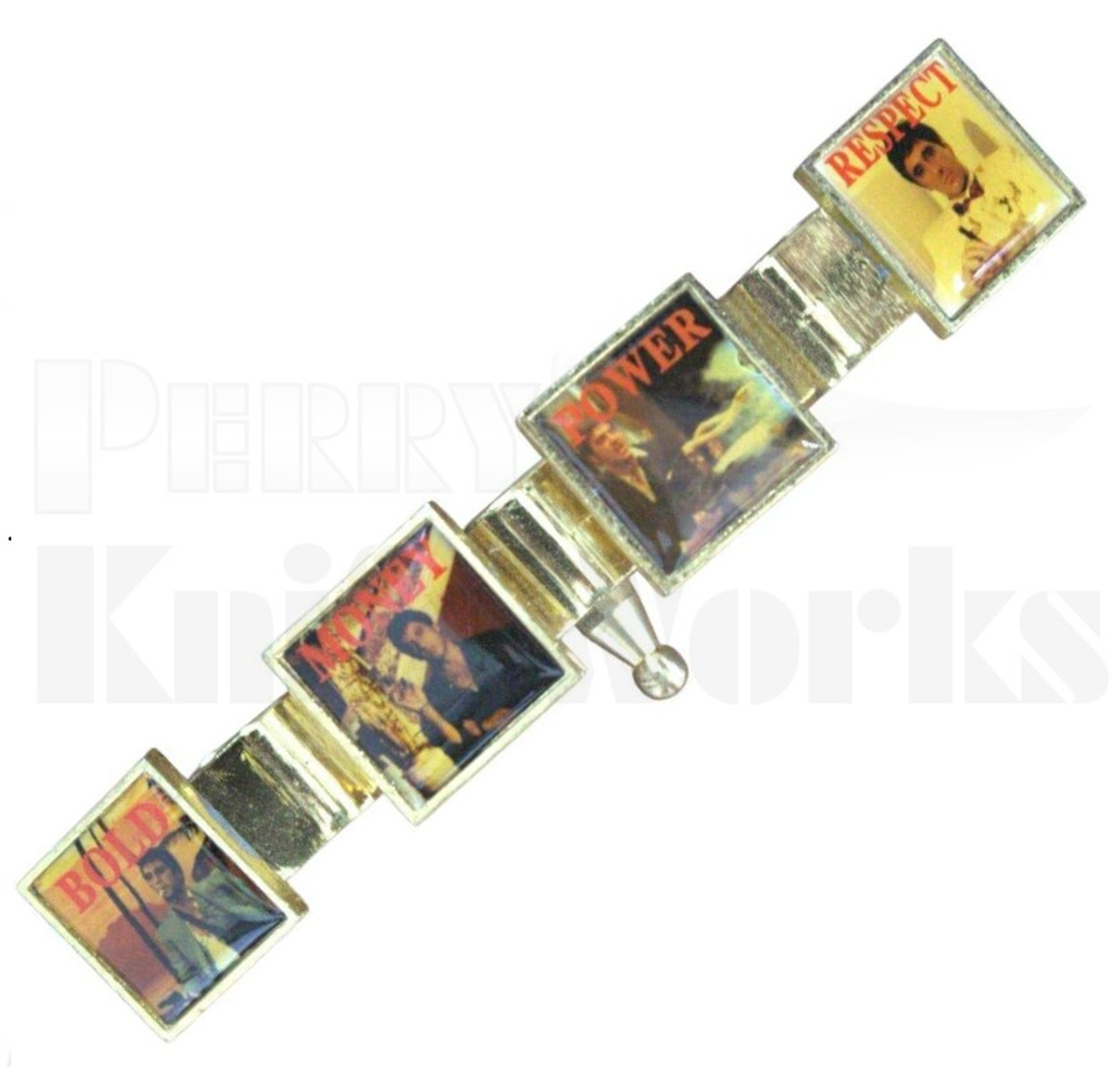 Scarface Heavy Duty Gold Belt Buckle Knuckle Weight