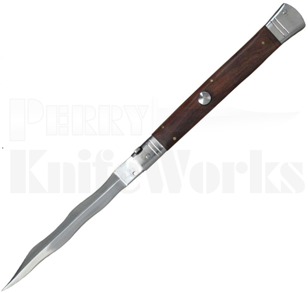 Samir Ahmad 13" Rosewood Stiletto Automatic Knife l 440C Kris l For Sale