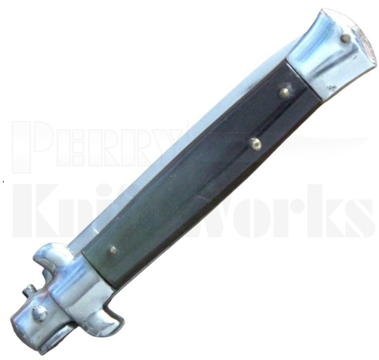 INOX 8" Brazilian Horn Stiletto Flat Grind Automatic Knife INOX 8" Brazilian Horn Stiletto Flat Grind Automatic Knife
