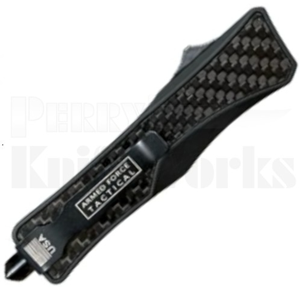 Armed Force Tactical Black OTF Automatic Knife l Two-Tone Tanto