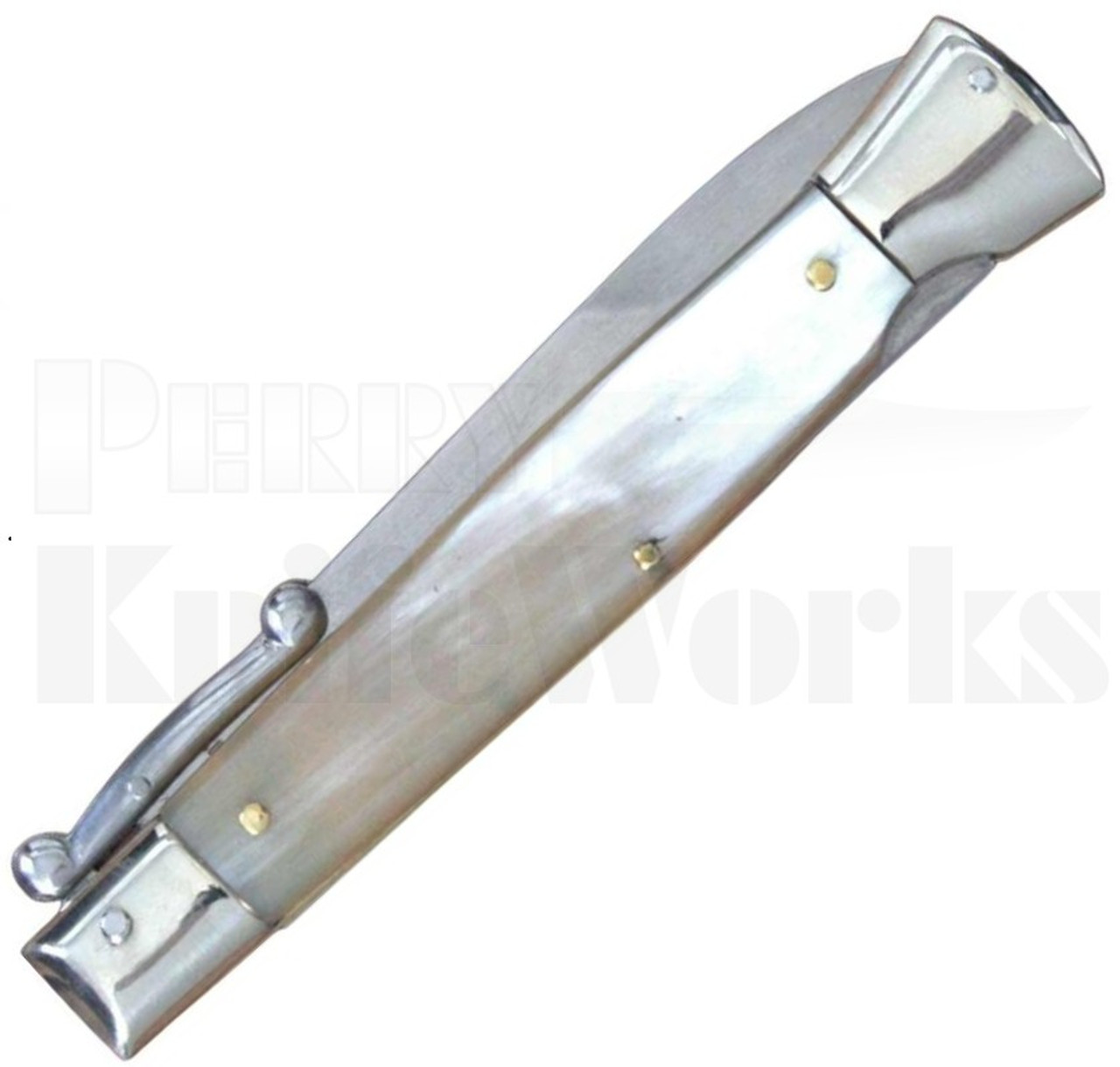 Alex Spadon 9" Honey Horn Stiletto Swinguard Automatic Knife