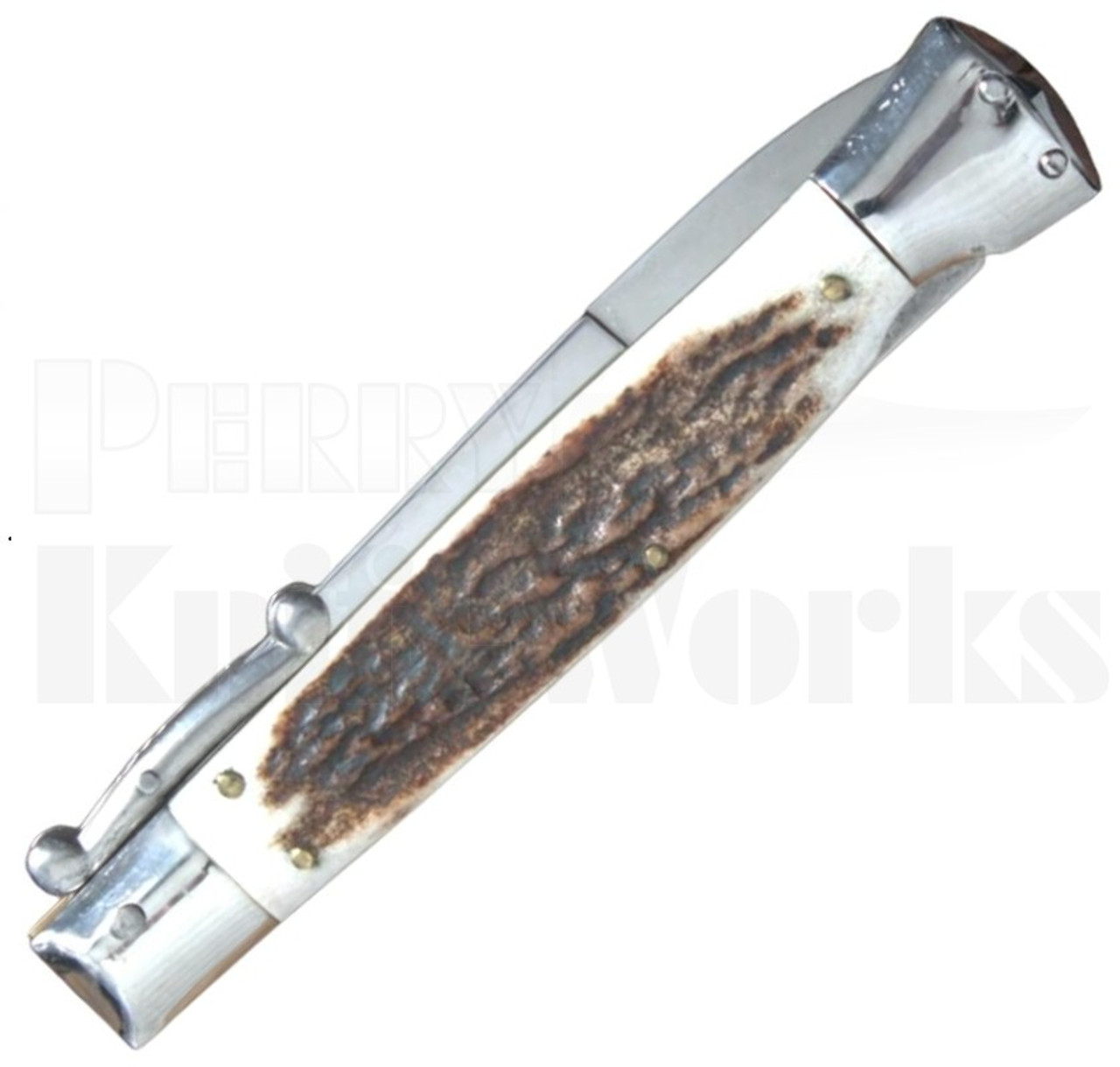 AKC Italy 9" Stag Bayonet Stiletto Swinguard Automatic Knife