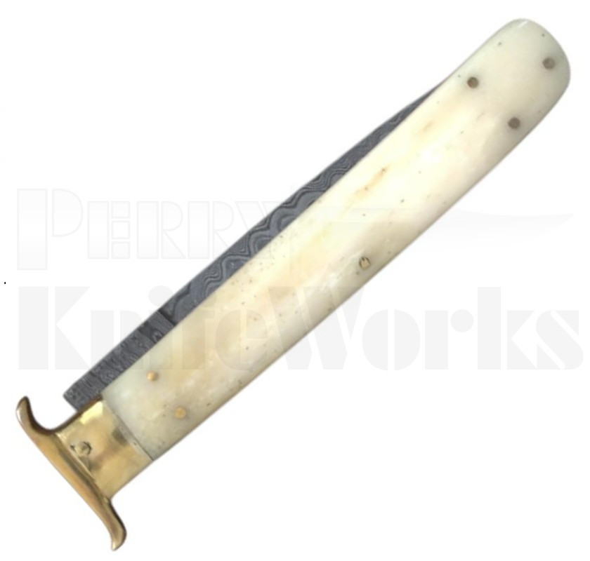 Samir Ahmad 11" Camel Bone Automatic Knife l 5" Damascus Blade