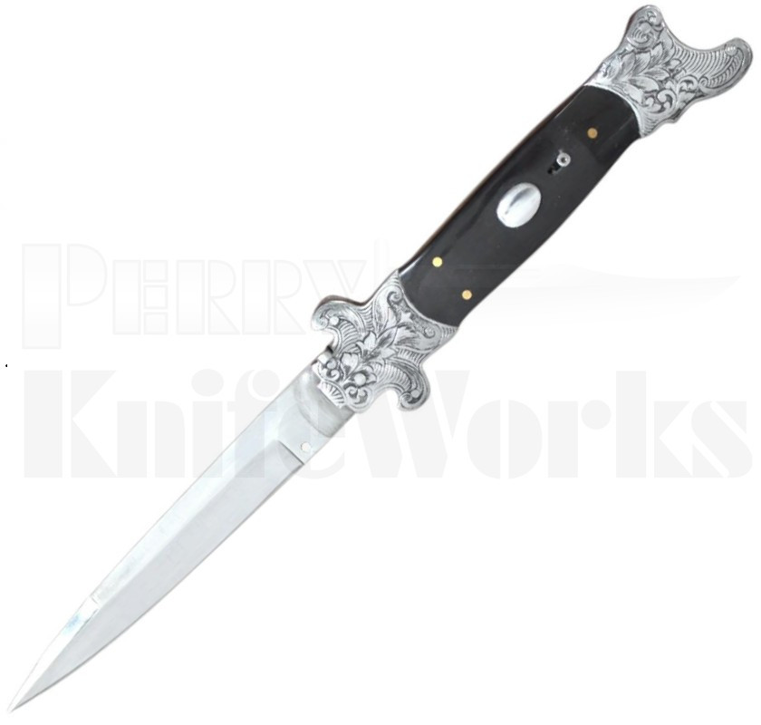 Samir Ahmad Dark Horn 11" Stiletto Automatic Knife l 440C l For Sale