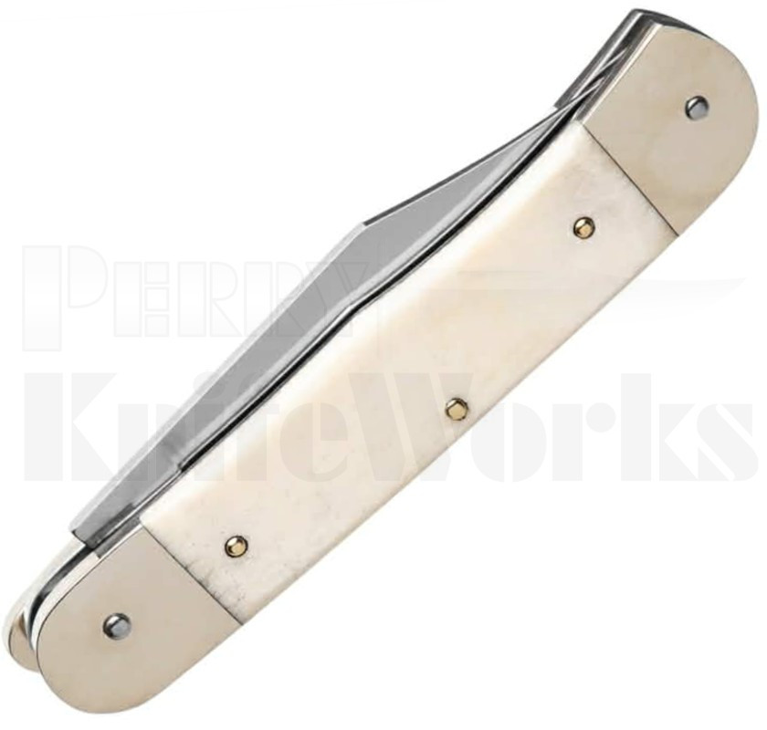 Hubertus Springer 7.75" Automatic Knife White Bone l Clip Point