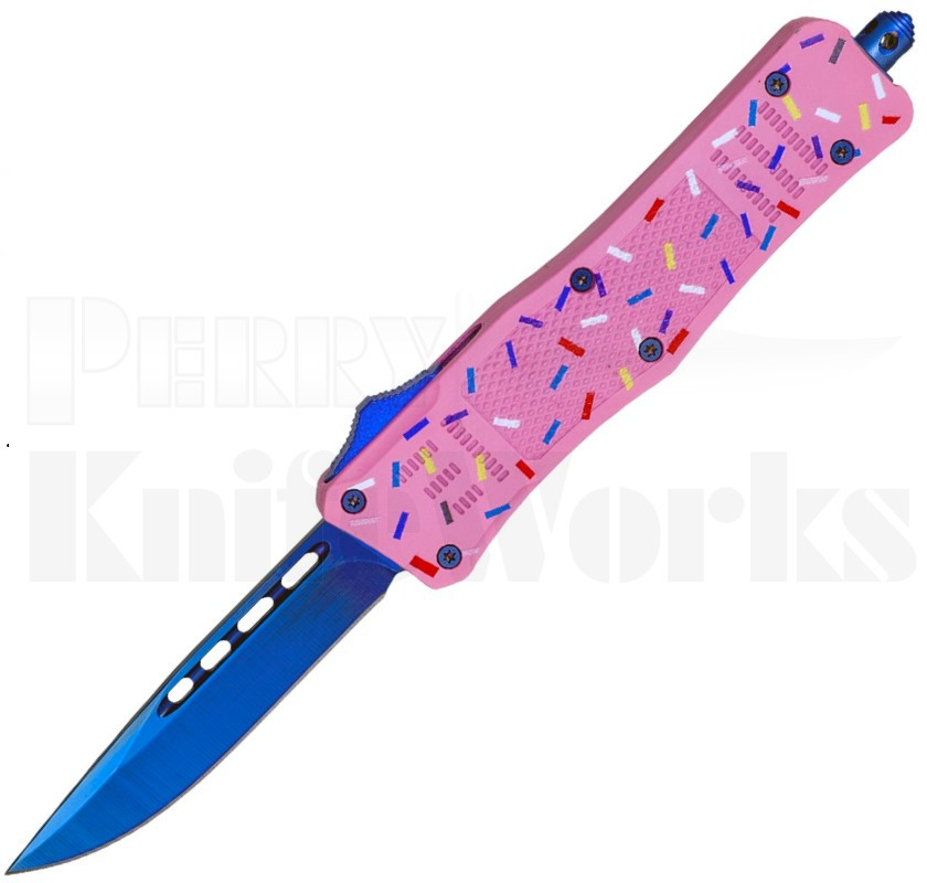 Delta Force D/A OTF Automatic Knife Pink Sprinkles l For Sale