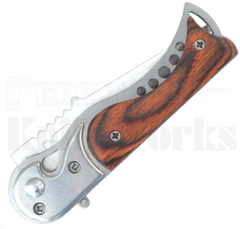 Milano Automatic Knife Wood l 2.75" Satin Blade