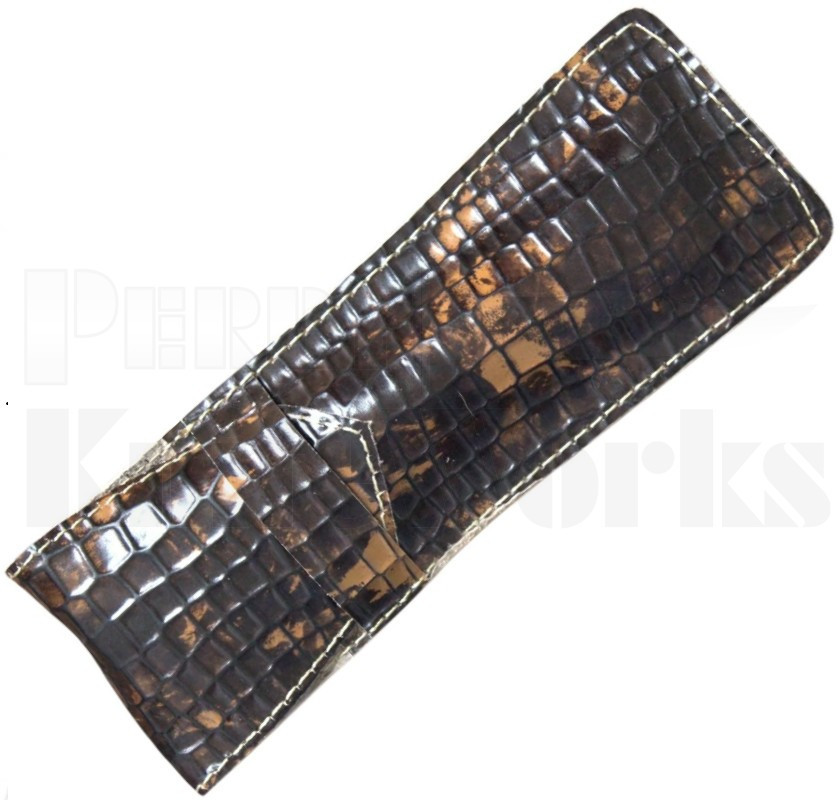 Orang Zaib 11" Buffalo Horn Stiletto Automatic Knife l Damascus l Sheath