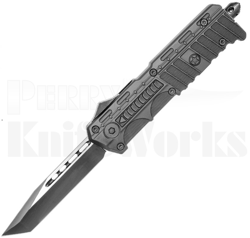 Delta Force Tactical D/A OTF Automatic Knife Black l 2-Tone Tanto l For Sale