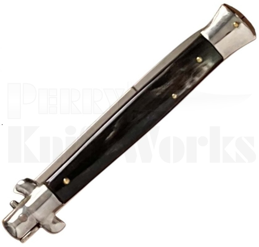 Sterile 11" Brazilian Horn Stiletto Automatic Bayonet Blade Knife