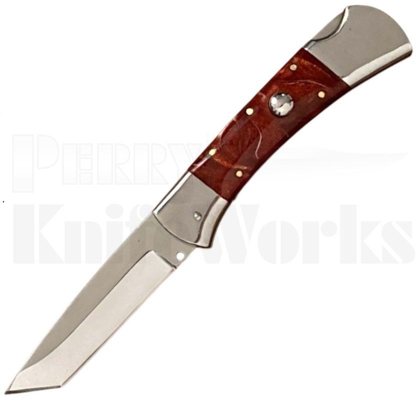 Orang Zaib 9" Red Acrylic Automatic Lockback Knife l For Sale