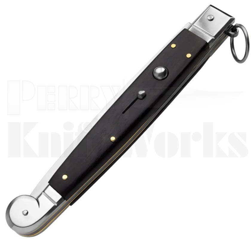 AGA Campolin 12" Sicilian Ring Pull Automatic Knife Ebony Wood