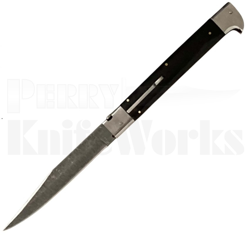 Samir Ahmad 13" Buffalo Horn Leverlock Automatic Knife l Damascus l For Sale