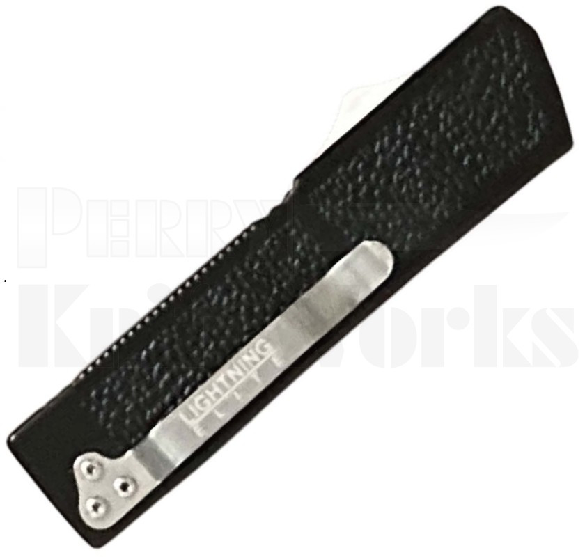 Lightning Elite Black D/A OTF Automatic Knife l Satin Dagger Serrated