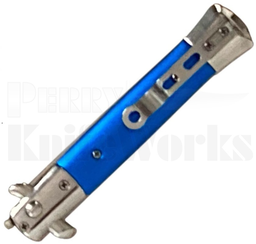 Milano 9" Stiletto Harley Davidson Automatic Knife Blue