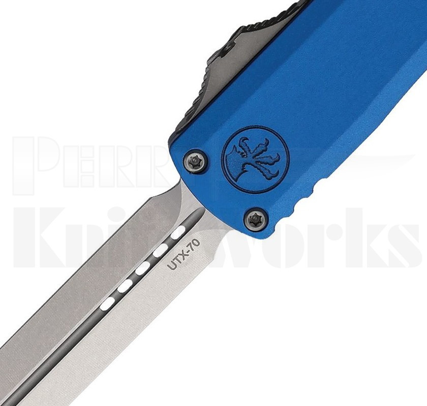 Microtech UTX-70 Spartan Gen IV OTF Automatic Knife Blue l Stonewash