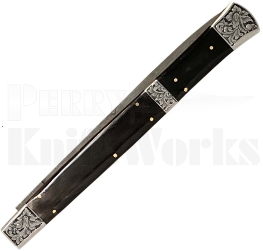 Samir Ahmad 18" Buffalo Horn Stiletto Automatic Knife l Engraved