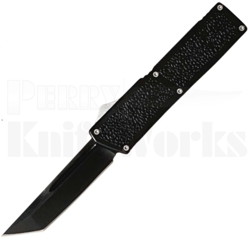 Lightning Elite Black OTF Automatic Knife l Black Tanto l Satin Hardware l For Sale