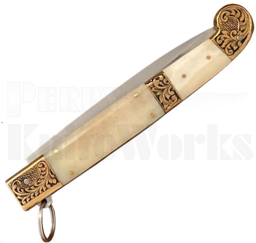 Samir Ahmad 13" Sicilian Ring Pull Camel Bone Automatic Knife