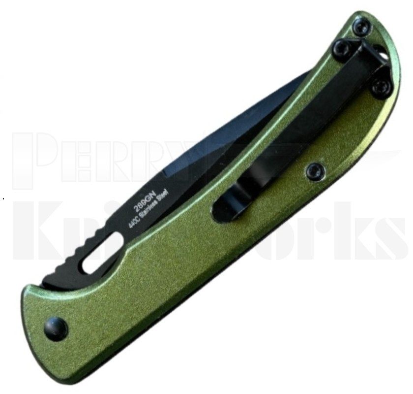 Armed Force Tactical EDC Automatic Knife Green Handle l Black