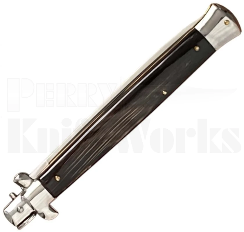 Giovanni Beltrame 13" Italian Stiletto Automatic Knife Dark Horn