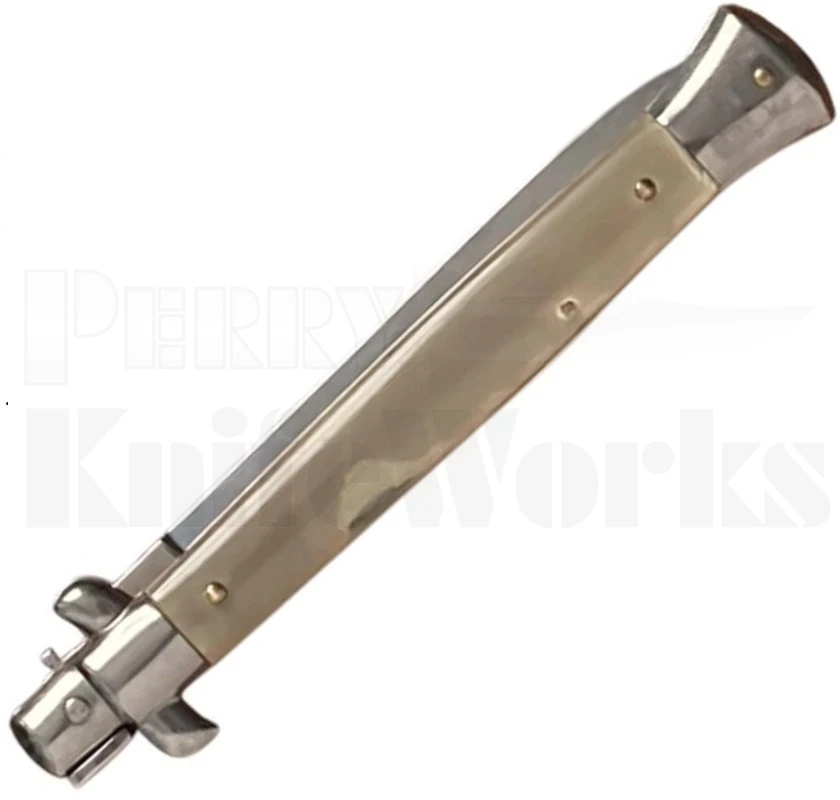 Frank B. 11" Honey Horn Stiletto Automatic Dagger Blade Knife