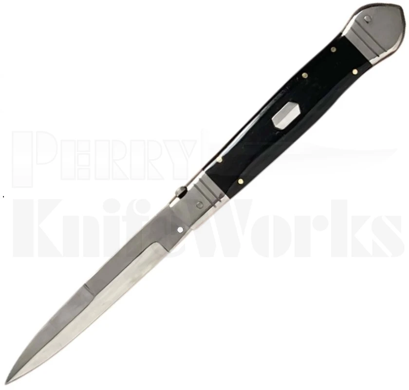 Samir Ahmad 11" Buffalo Horn Stiletto Automatic Knife l For Sale