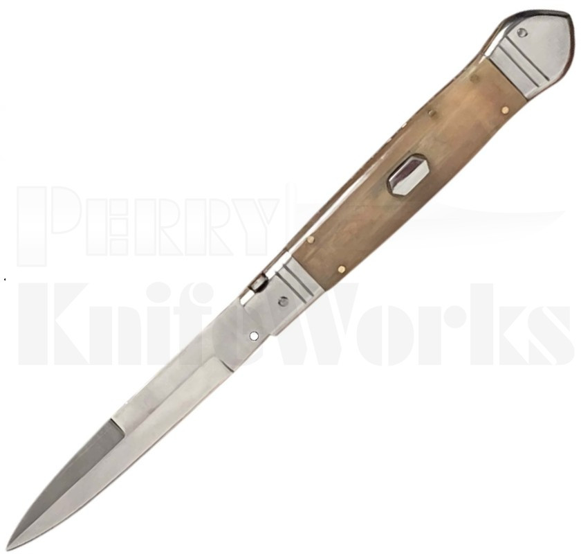 Samir Ahmad 11" Rams Horn Stiletto Automatic Knife l For Sale
