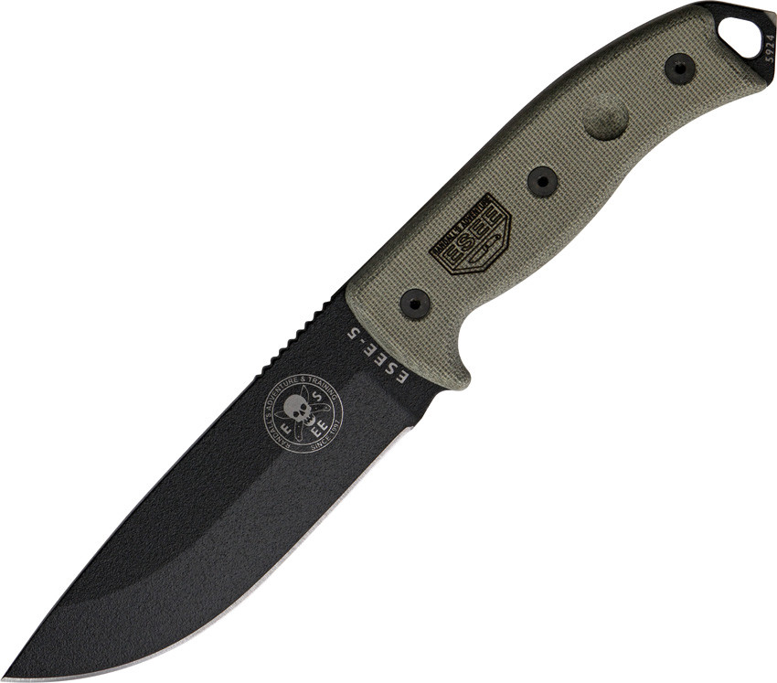 ESSE Model 5 Survival-Messer – Robustes Flucht- Und Outdoor-Messer Mit Schwarzer Klinge & Orangem G10-Griff