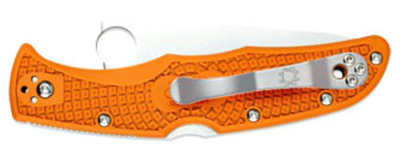 Spyderco Endura 4 Orange Lockback Knife - Closed