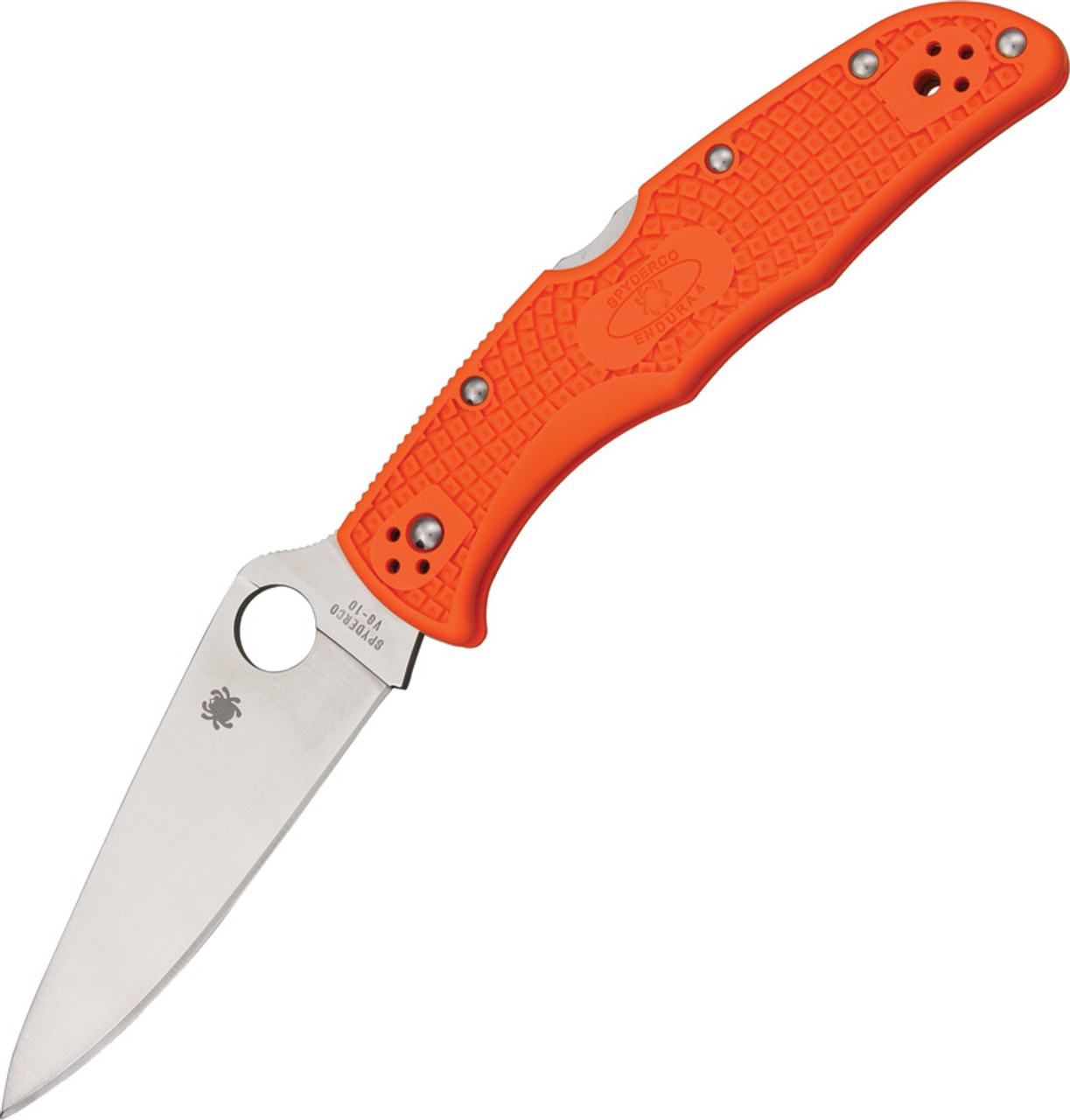 Spyderco Endura 4 Flat Ground Orange Knife