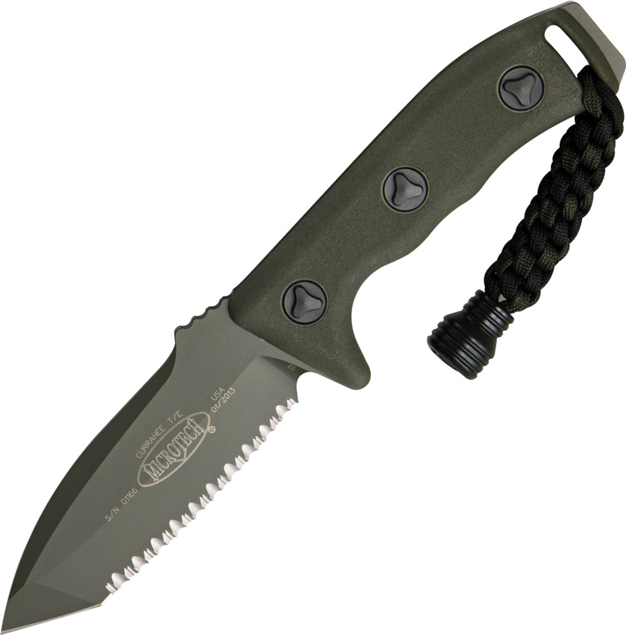 Microtech Currahee T/E Green Serrated Knife