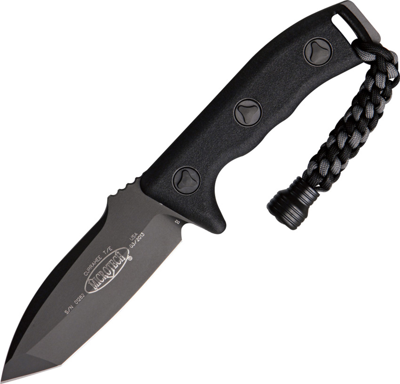 Microtech Currahee T/E Black Fixed Blade Knife