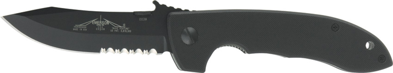 Emerson Knives Mini CQC-8 BTS Horseman Linerlock Knife (Black)