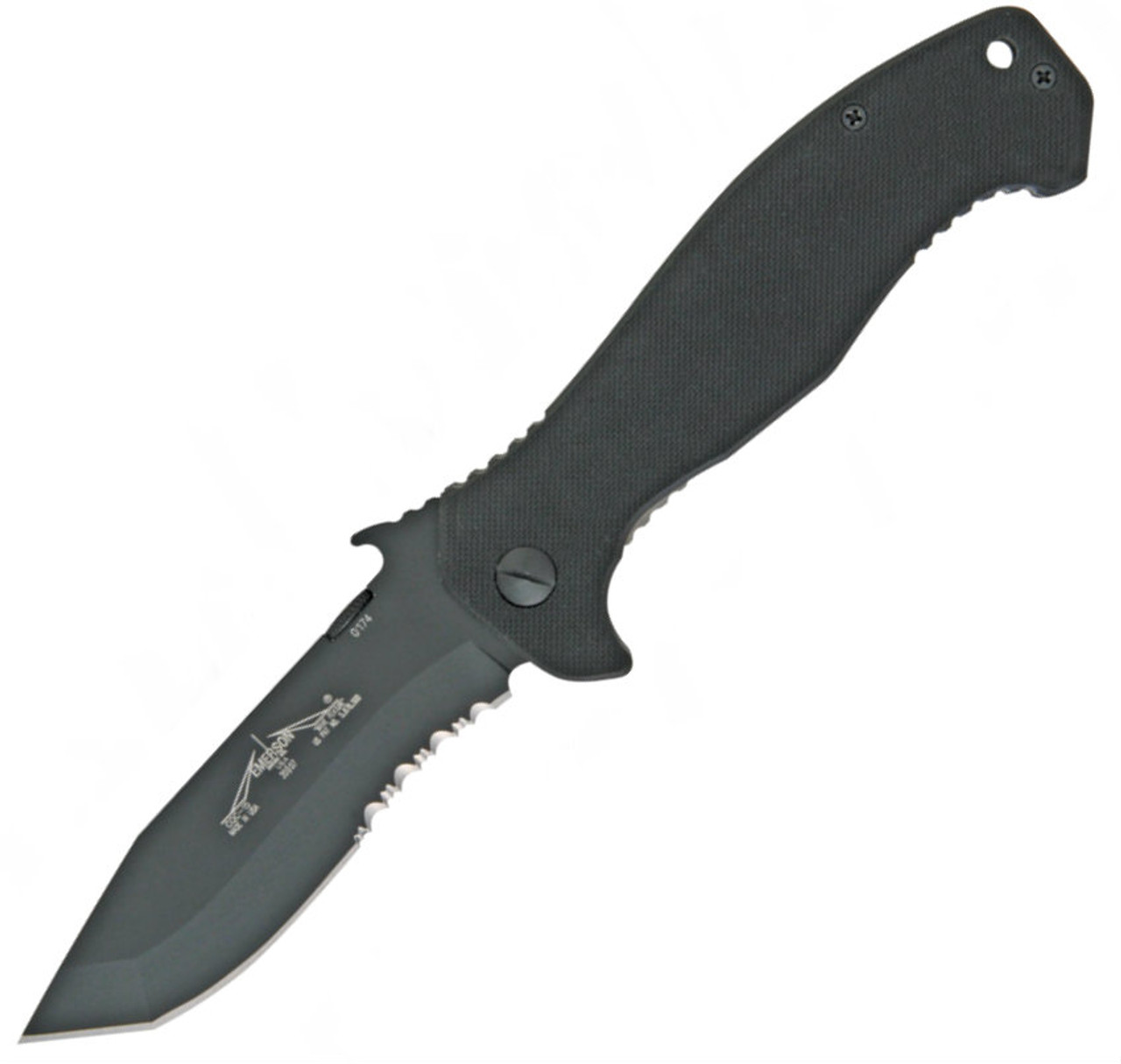 Emerson Knives CQC-15 BTS Seratted Linerlock Knife (Black)