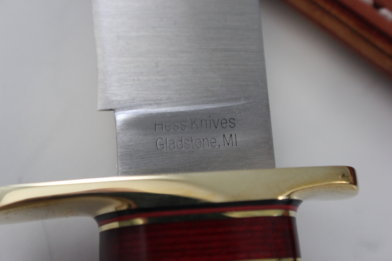 Hess Knifeworks Stacked Leather Frontiersman Knife