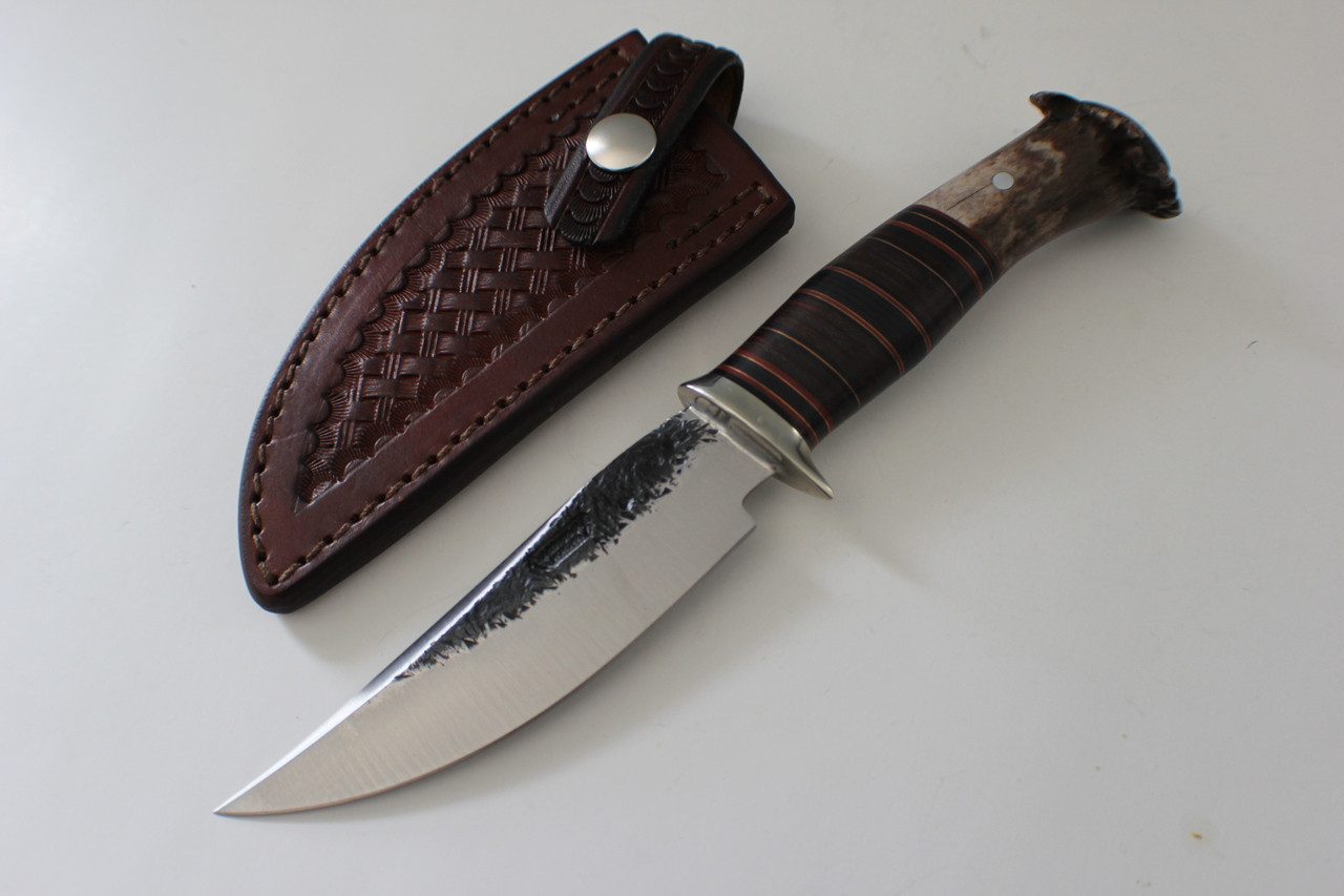 James Behring Jr 4-1/2" Crown Stag Hunter Knife