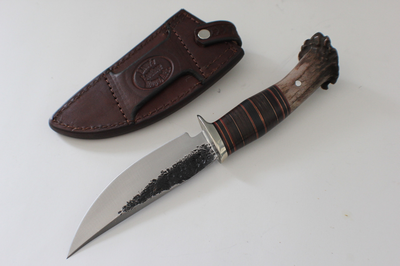 James Behring Jr 4-1/2" Crown Stag Hunter Knife